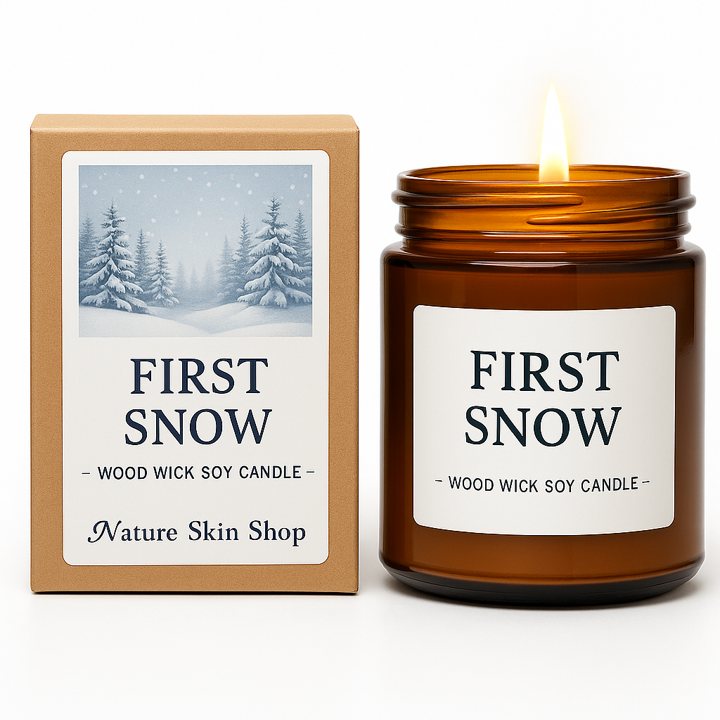 First Snow Wood Wick Soy Candle First Snow Wood Wick Soy Candle