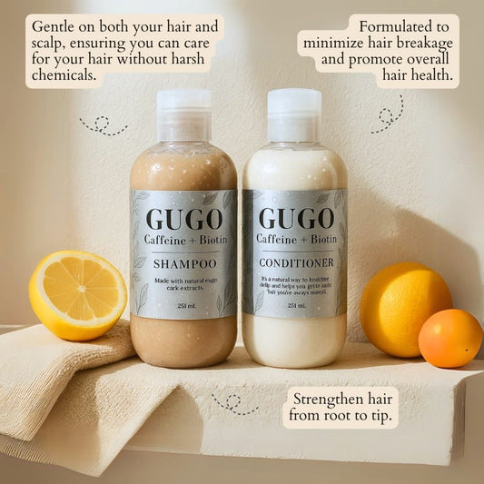 Nature Skin Shop Gugo Shampoo and Conditioner duo for healthy hair growth