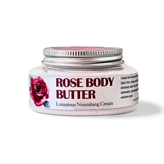 Rose Body Butter for Dry and Sensitive Skin, Luxurious Nourishing Cream - Nature Skin Shop