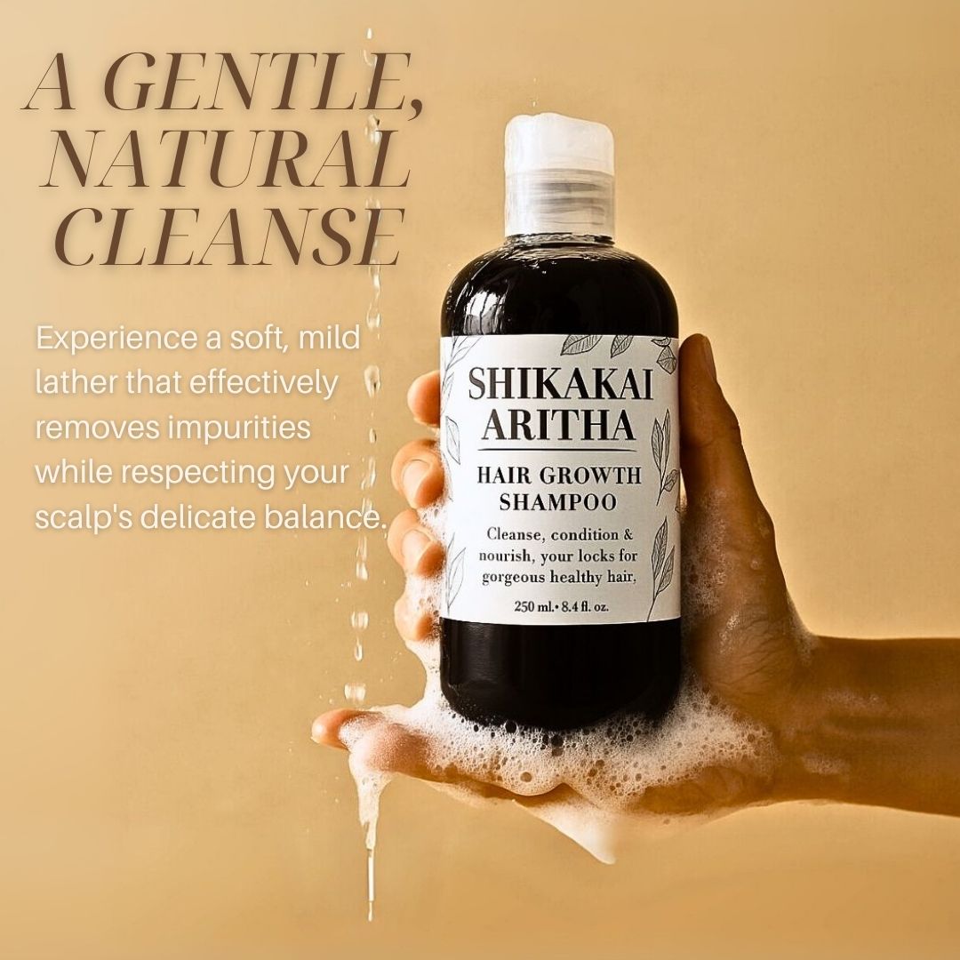 Shikakai & Aritha Hair Growth Shampoo – Natural Scalp Cleanser for Thicker, Fuller Hair Shikakai & Aritha Hair Growth Shampoo – Natural Scalp Cleanser for Thicker, Fuller Hair