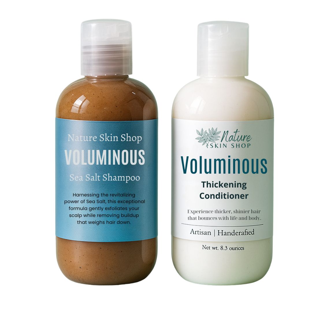 Nature Skin Shop Voluminous Sea Salt Shampoo for texture and volume – sulfate-free, vegan formula. Nature Skin Shop Voluminous Sea Salt Shampoo for texture and volume – sulfate-free, vegan formula.
