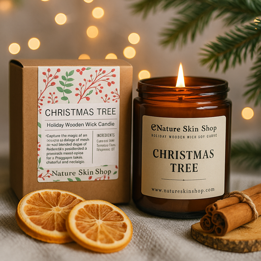 Christmas Tree Wood Wick Soy Candle
