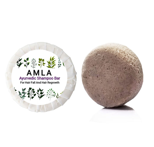 Amla Ayurvedic Shampoo Bar for hair growth on a white background