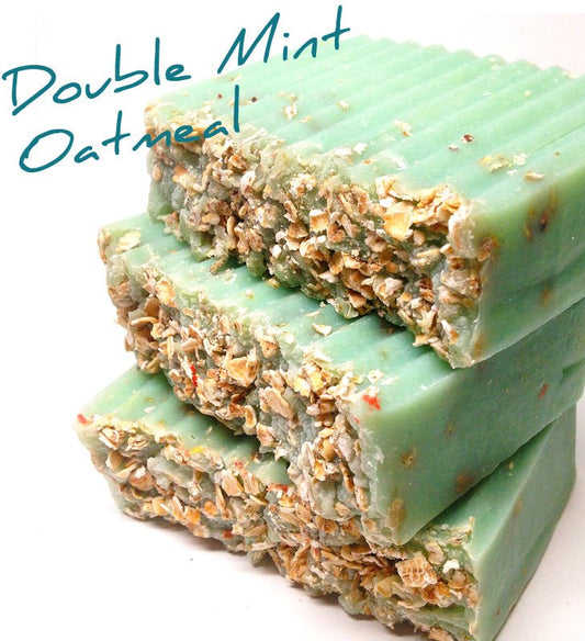 Double Mint Oatmeal Natural Soap, Cold Process - Nature Skin Shop