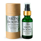 Astaxanthin serum bottle with natural ingredients