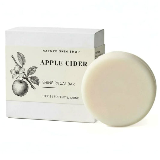 Bar of soap with 'Apple Cider' packaging on a white background