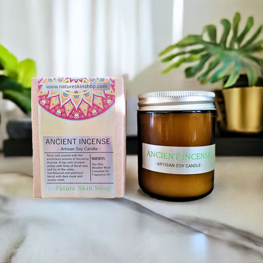 Ancient Incense Artisan Soy Candle - Nature Skin Shop