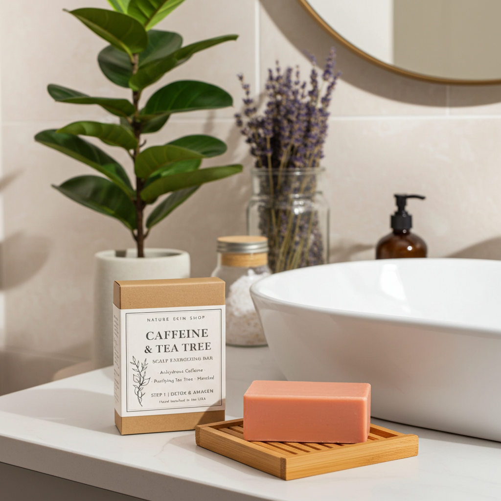 Caffeine Shampoo Bar with Tea Tree Oil – Growth & Scalp Care
