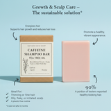 Caffeine Shampoo Bar with Tea Tree Oil – Growth & Scalp Care