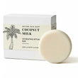 Coconut milk hydrating ritual bar with packaging on a white background