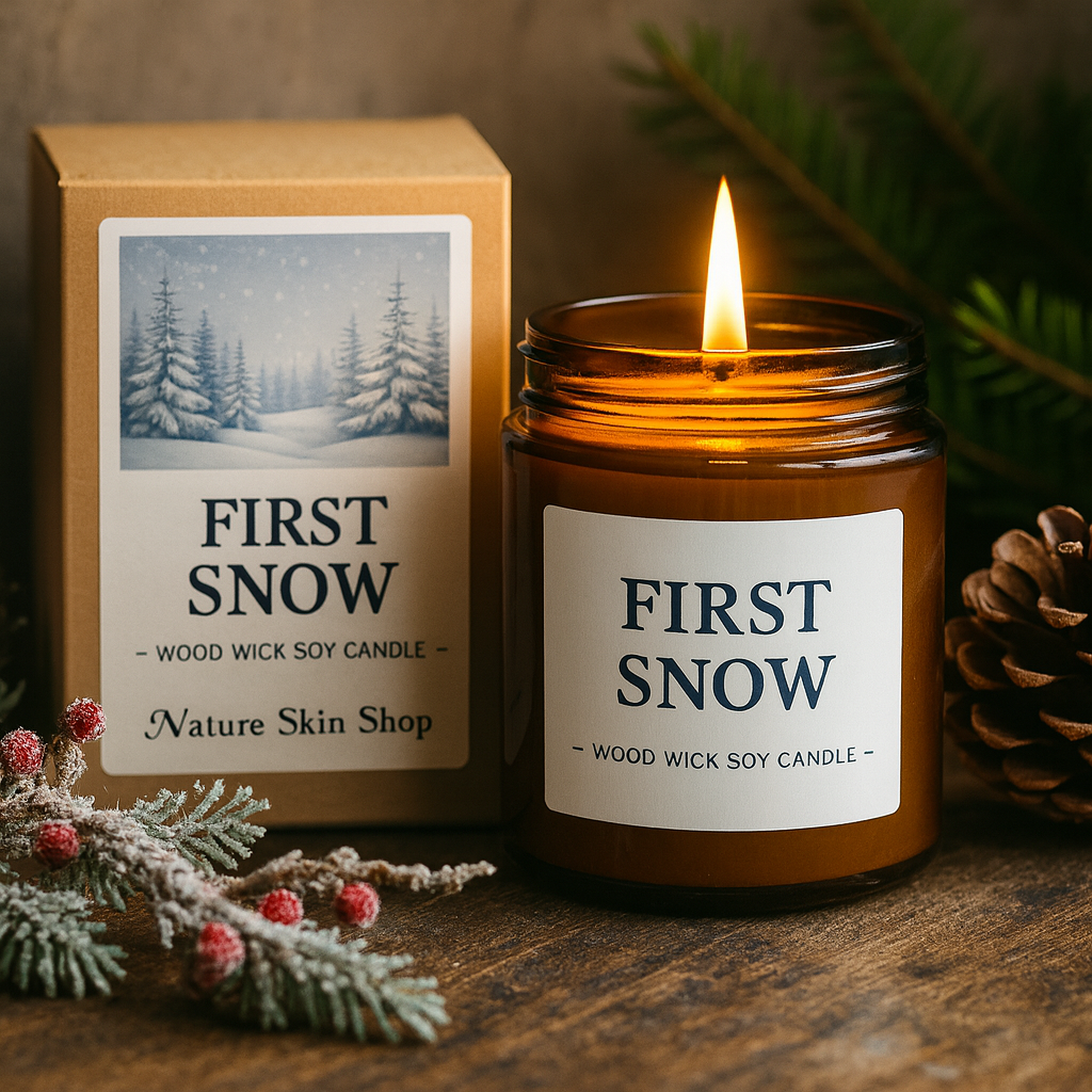 First Snow Wood Wick Soy Candle