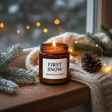 First Snow Wood Wick Soy Candle