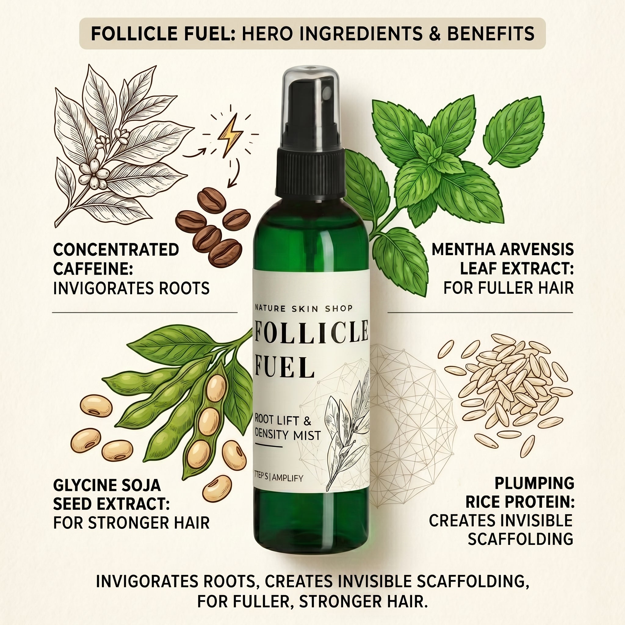 Follicle Fuel Root Lift Mist – Caffeine & Botanical Protein
