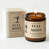 Full Moon candle from Nature Skin Shop with packaging on a white background