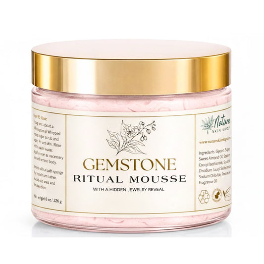 Rose Quartz Gemstone Ritual Mousse with Hidden Jewelry 8 oz