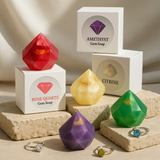 Diamond Birthstone Gem Soap with Hidden Silver Ring