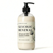 Bottle of Glycolic Renewal Advanced AHA Texture Lotion with pump on a white background