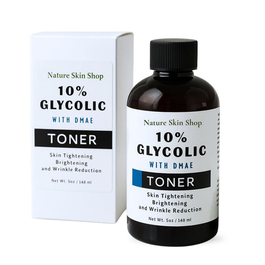 10% Glycolic Acid and DMAE Toner - Skin Tightening, Brightening  and Wrinkle Reduction