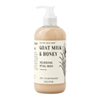 Bottle of Goat Milk & Honey Nourishing Ritual Wash from Nature Skin Shop on a white background