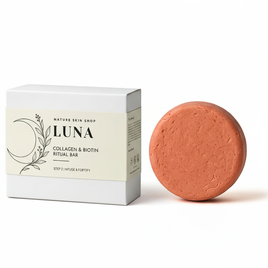 LUNA collagen & biotin ritual bar from Nature Skin Shop on a white background