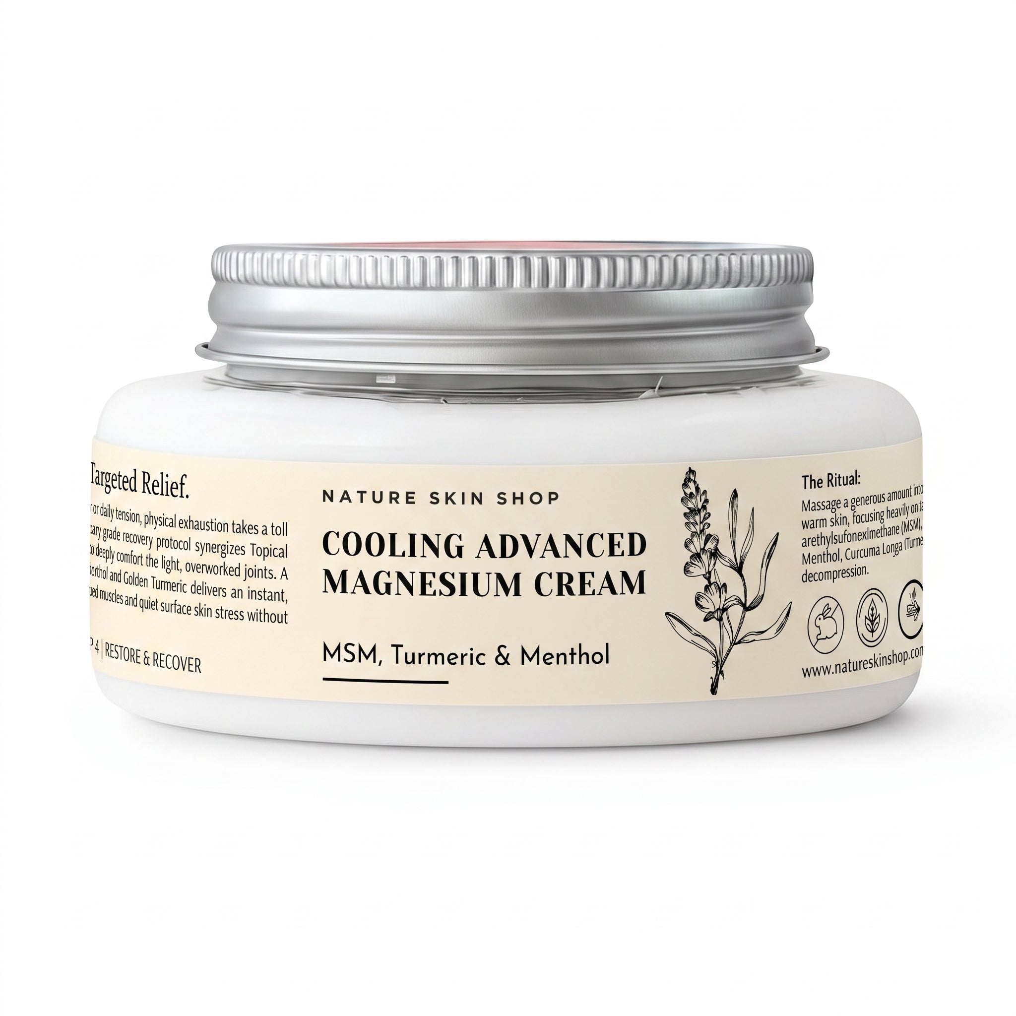 Cooling Advanced Magnesium Cream – with MSM, Turmeric & Menthol