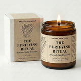 Nature Skin Shop 'The Purifying Ritual' candle and packaging on a white background