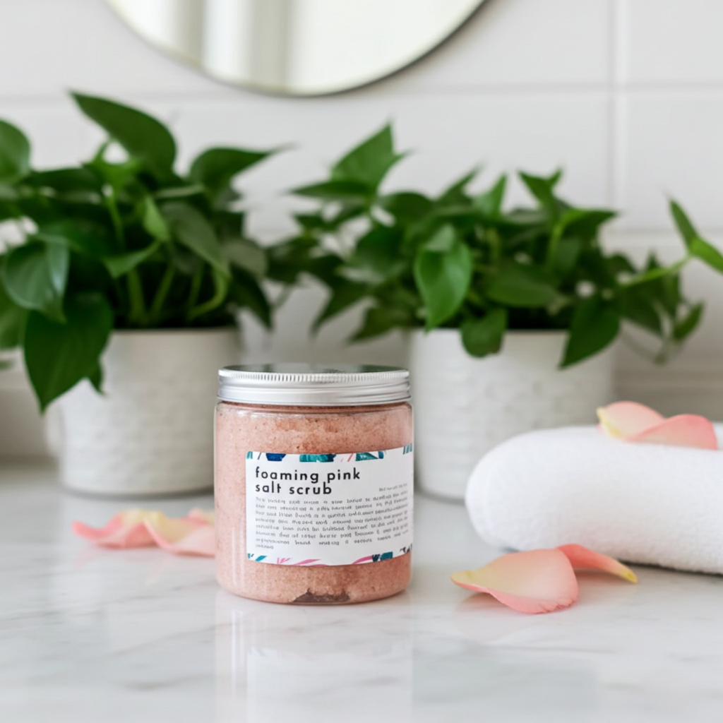 Pink Himalayan Salt & Shea Foaming Scrub