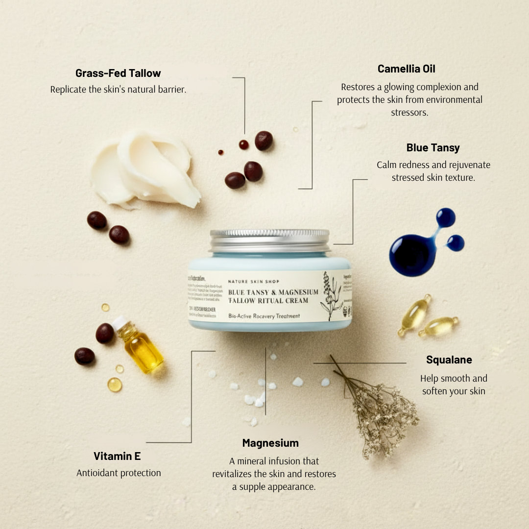 Blue Tansy & Magnesium Tallow Ritual Cream (Step 4 | Restore & Recover)