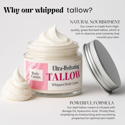 Ultra Hydrating Grass-Fed Tallow Whipped Body Cream