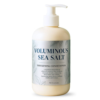 Voluminous Sea Salt conditioner bottle with pump on a white background