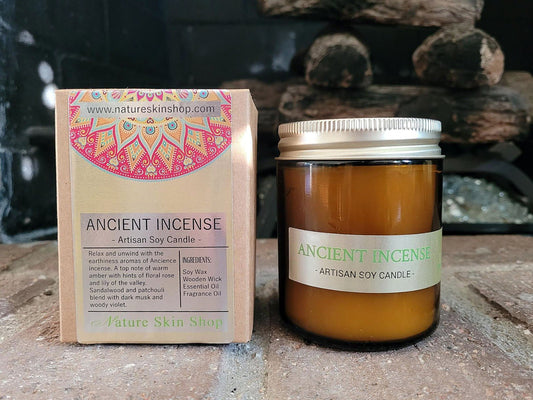 Ancient Incense Artisan Soy Candle - Nature Skin Shop