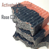 Bay Rum Activated Charcoal And Rose Clay Healing Bar, Natural Cold Process - Nature Skin Shop