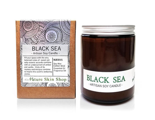 Black Sea Artisan Soy Candle - Nature Skin Shop