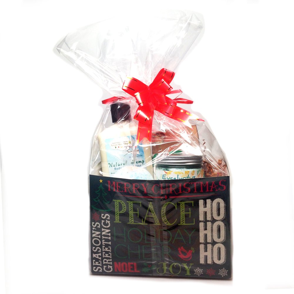 Ho Ho Ho Merry Gift Set ( Includes Hemp Body Lotion, Hemp Soap, Spearmint Scrub and Bath Bomb) - Nature Skin Shop
