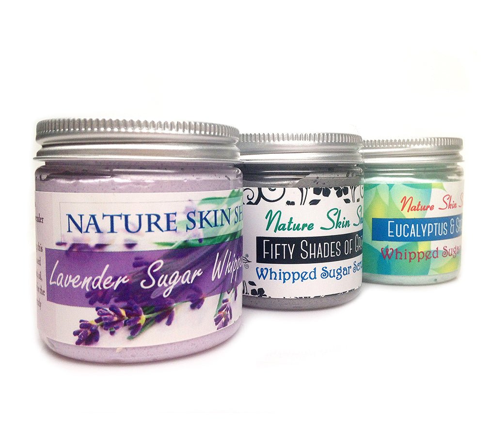 Pack of 3 Different Scents of Whipped Sugar Scrub Soap - Nature Skin Shop