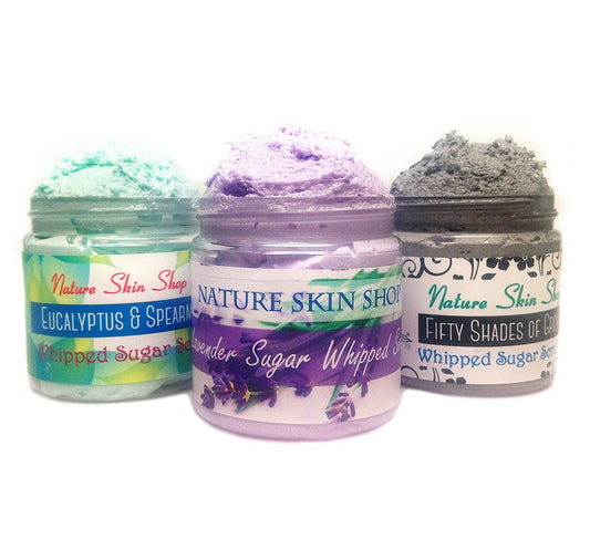 Pack of 3 Different Scents of Whipped Sugar Scrub Soap - Nature Skin Shop