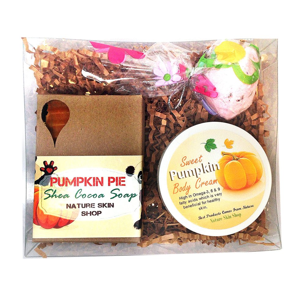 Pumpkin Bliss Gift Set ( Includes Artisan Soap, Pumpkin Butter Bliss and Bath Bomb) - Nature Skin Shop