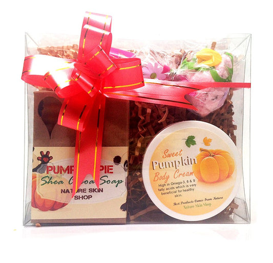 Pumpkin Bliss Gift Set ( Includes Artisan Soap, Pumpkin Butter Bliss and Bath Bomb) - Nature Skin Shop