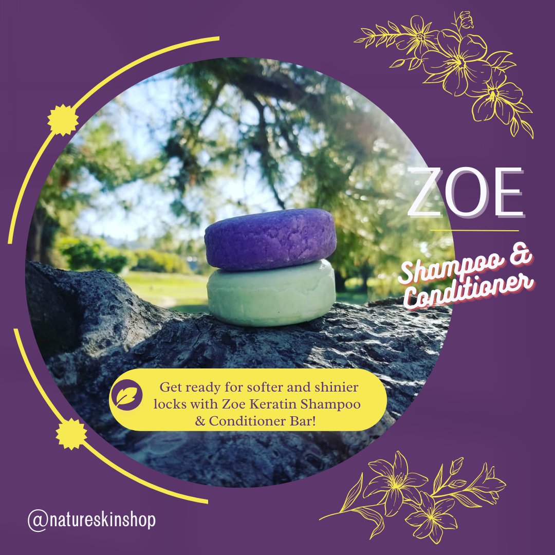 Zoe Keratin Shampoo Bar | Smoothing and Strengthens Hair - Nature Skin Shop